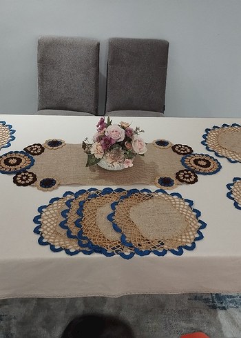 Motif işlemeli Masa Örtüsü - Görsel 5