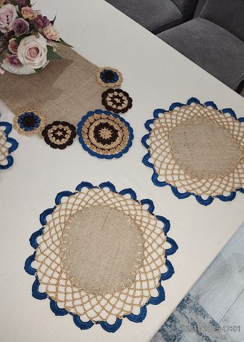 Motif işlemeli Masa Örtüsü - Görsel 7