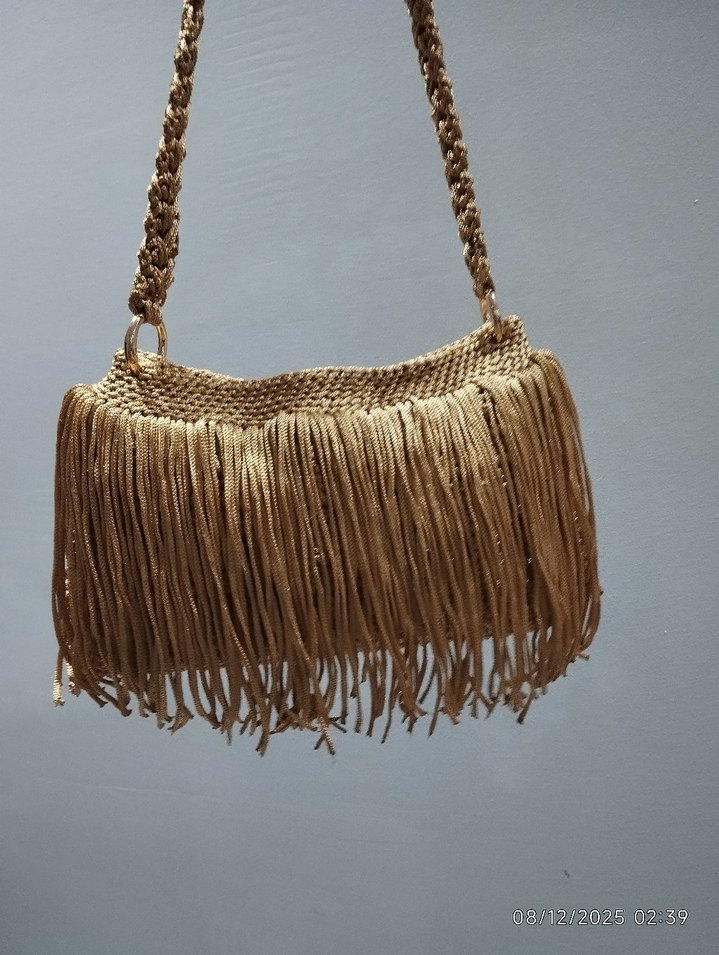 Gold Püsküllü Bohem Çanta - Görsel 3