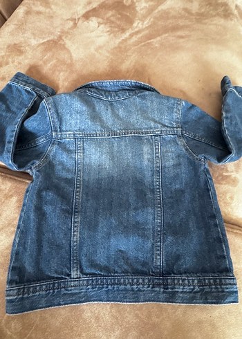 Mango Mango - 3/4 yaş Kız Çocuk Düğmeli Koyu Mavi Kot Ceket