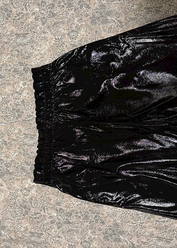 Zara Parlak Siyah Deri Mini Etek - Görsel 2