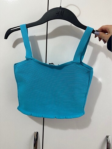 Mavi askılı crop - Görsel 2