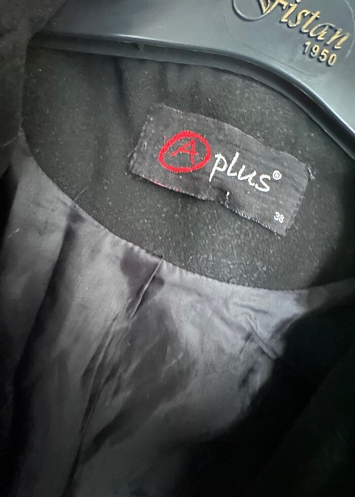 Kadın siyah kaşe kaban - Görsel 3