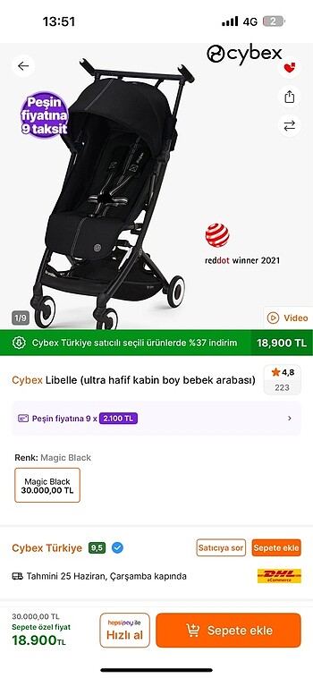 0 - 13 kg Beden Cybex Libelle