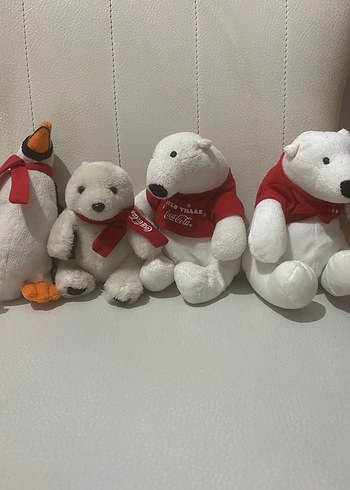 Beyaz Renkli Peluş Oyuncak Seti