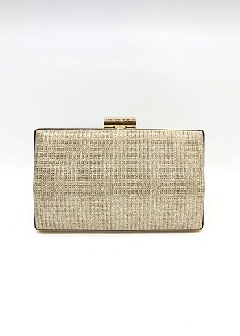 Altın Renkli Çupra Modern Klasik Kadın Clutch Çanta