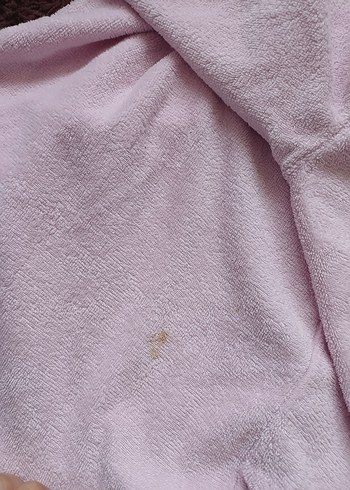 Kız Çocuk Pembe Nakışlı Kapüşonlu Bornoz - Görsel 4