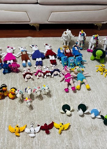 Renkli Örgü El Yapımı Oyuncaklar Seti - Görsel 4