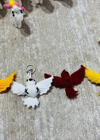 Satılık Örgü Renkli Bohem Kadın Anahtarlık - Görsel 3