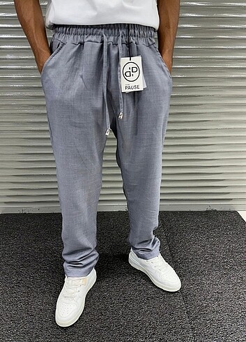 Erkek jogger baggy keten pantolon 