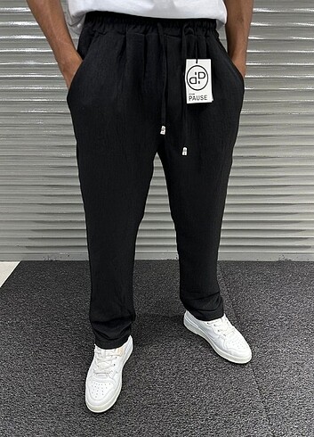 Erkek jogger baggy keten pantolon 
