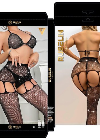 Kırmızı Dantelli vücut çorapları - Görsel 4