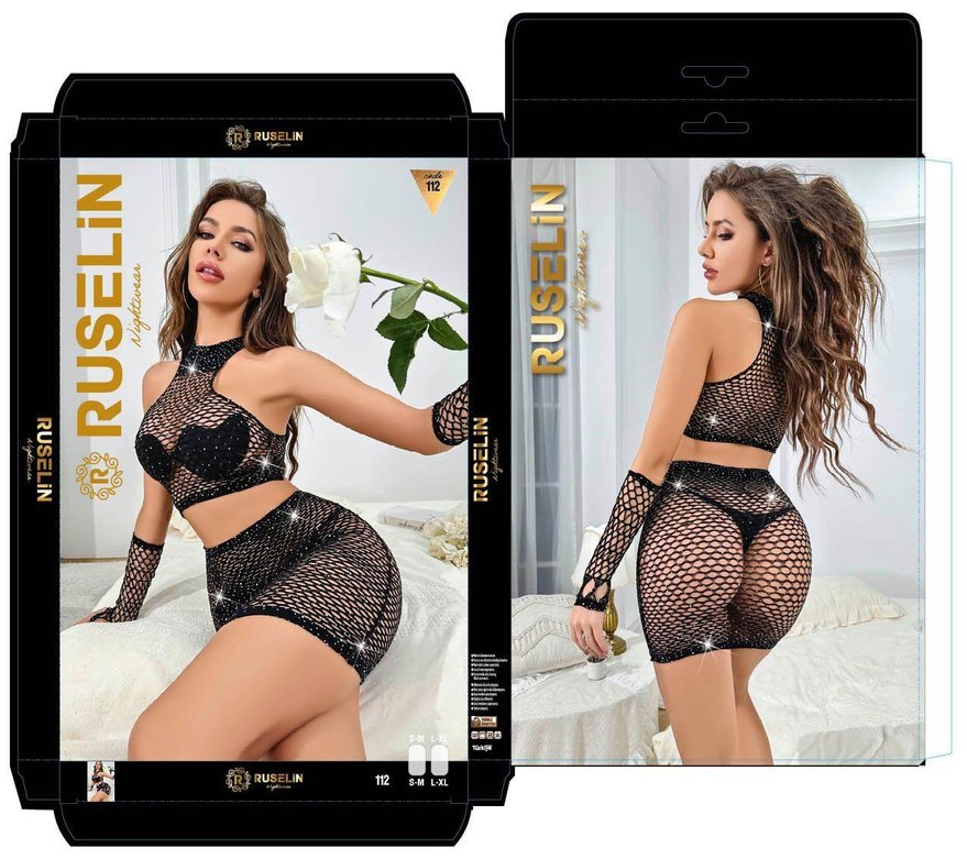 Kırmızı Dantelli vücut çorapları - Görsel 3