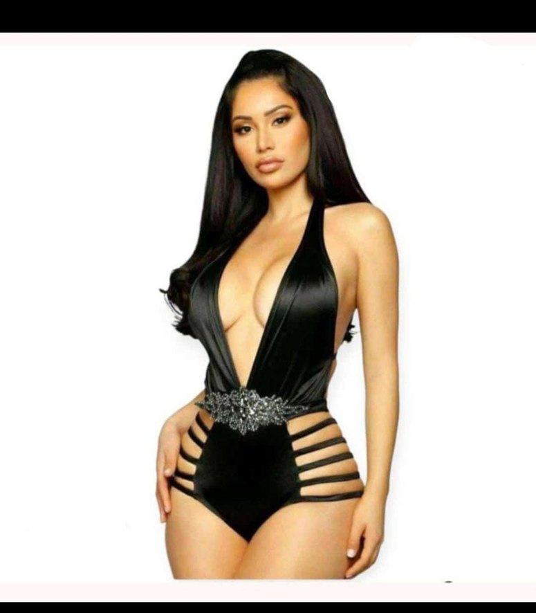 Parlak Kırmızı Bel Detaylı Monokini kadife - Görsel 2