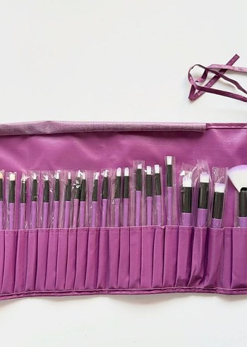 Renkli Kırmızı Makyaj Fırça Seti 24 lu renkler mevcuttur - Görsel 2