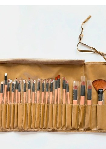 Renkli Kırmızı Makyaj Fırça Seti 24 lu renkler mevcuttur - Görsel 4