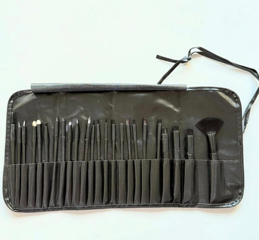 Renkli Kırmızı Makyaj Fırça Seti 24 lu renkler mevcuttur - Görsel 3