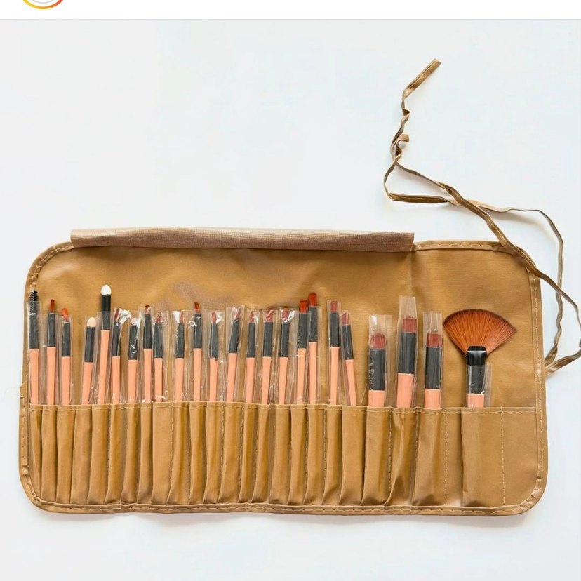 Renkli Kırmızı Makyaj Fırça Seti 24 lu renkler mevcuttur - Görsel 4