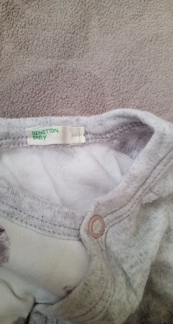 Gri Uzun Kollu Bebek Tulumu, Kürklü Detaylı - Görsel 3