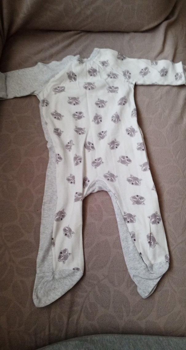 Gri Uzun Kollu Bebek Tulumu, Kürklü Detaylı - Görsel 2