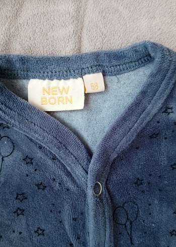 Düğmeli Gri Kadife Bebek Tulum - Görsel 2