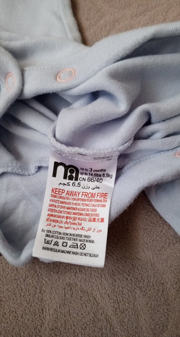 Uzun Kollu Gri Bebek Çıtçıtlı Body - Görsel 2