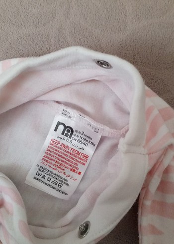 Pembe Zebra Desenli Düğmeli Kız Bebek Tulumu - Görsel 2