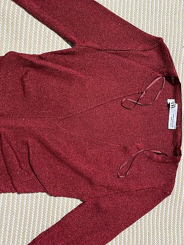 m Beden bordo Renk Zara elbise
