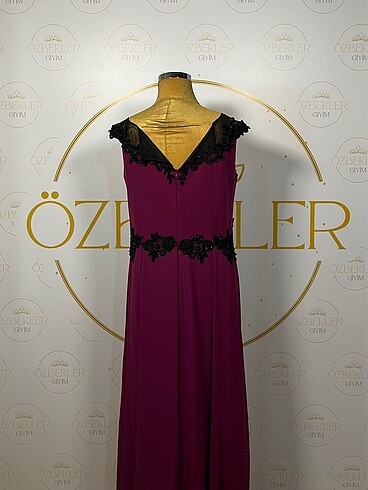 48 Beden mor Renk Plum Abiye / 48 Beden