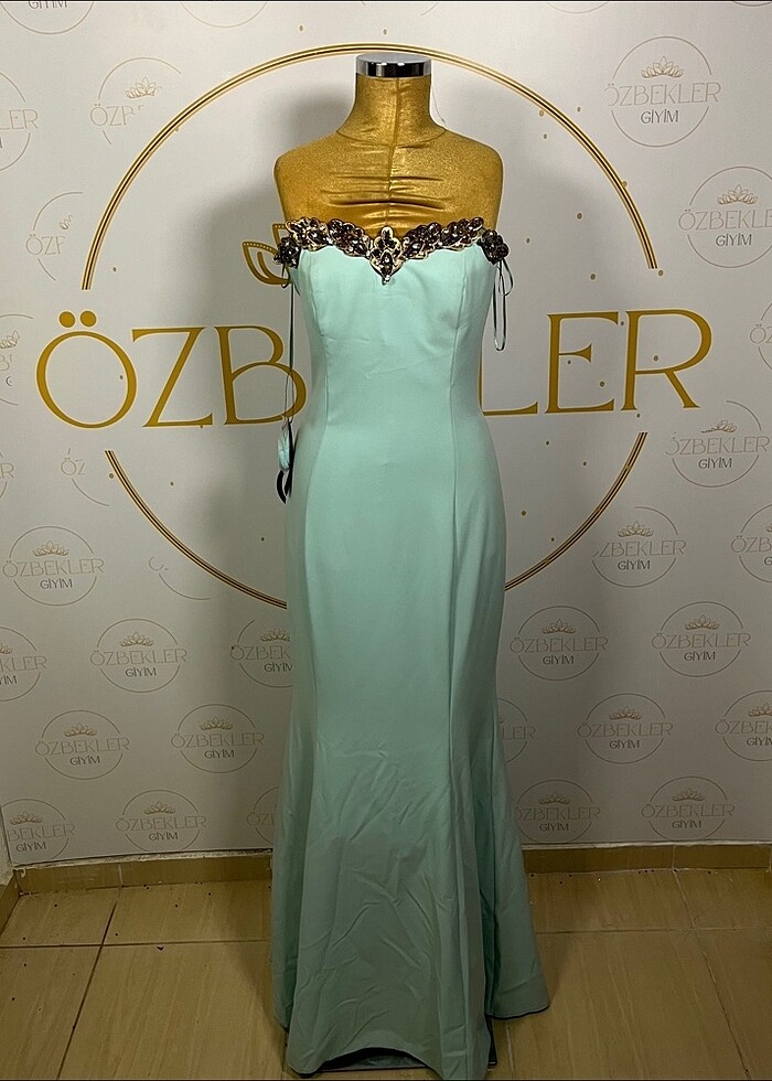 Su Yeşili Abiye / 38 Beden - Görsel 2