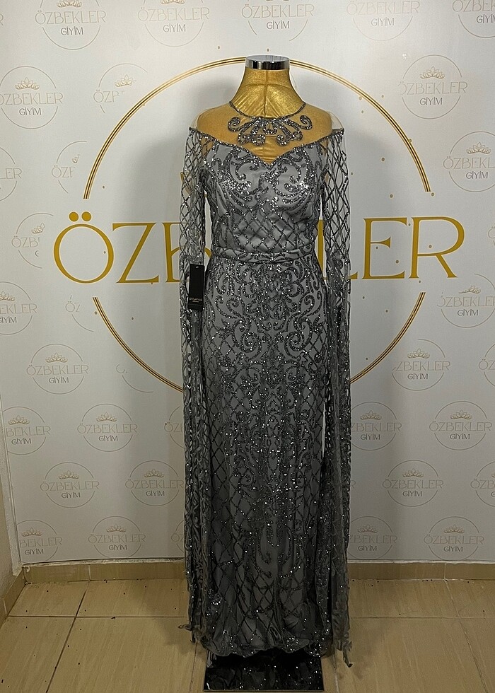 Slate Gray Abiye / 40 Beden - Görsel 2