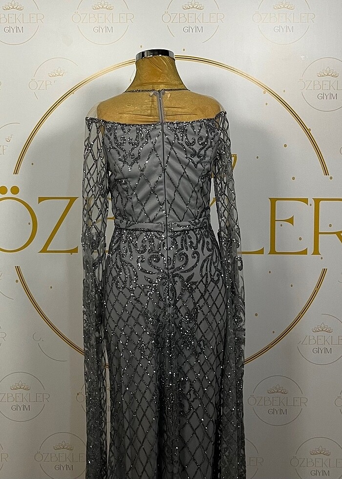 Slate Gray Abiye / 40 Beden - Görsel 4