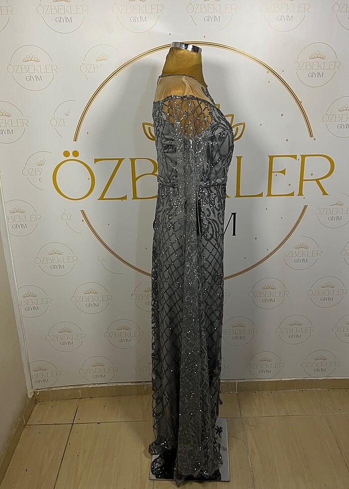 Slate Gray Abiye / 40 Beden - Görsel 3