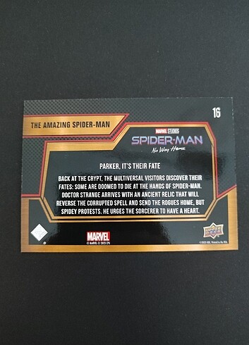 2023 Upper Deck Spiderman no way home base kart