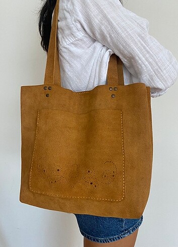 Tasarımcı Süet totebag