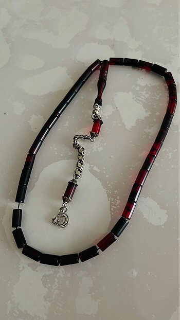 Kesme kehribar gümüş püsküllü - Görsel 2