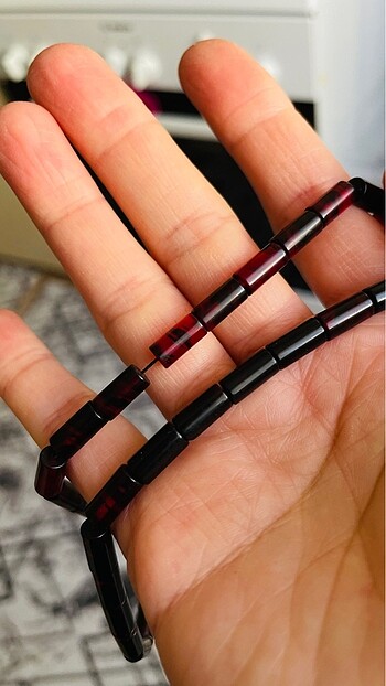 Kesme kehribar gümüş püsküllü - Görsel 3