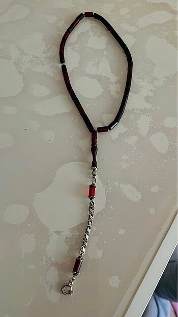 Kesme kehribar gümüş püsküllü - Görsel 4