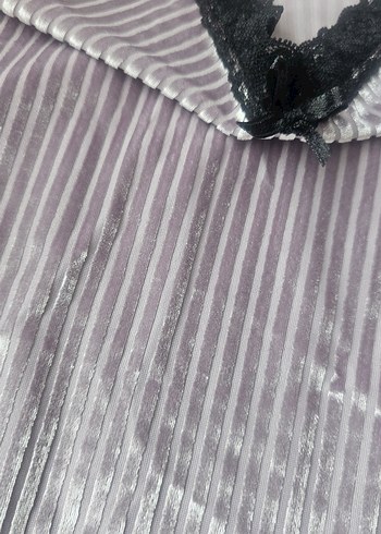 Mor İp Askılı Mini Kadın Pijama Takımı - Görsel 3