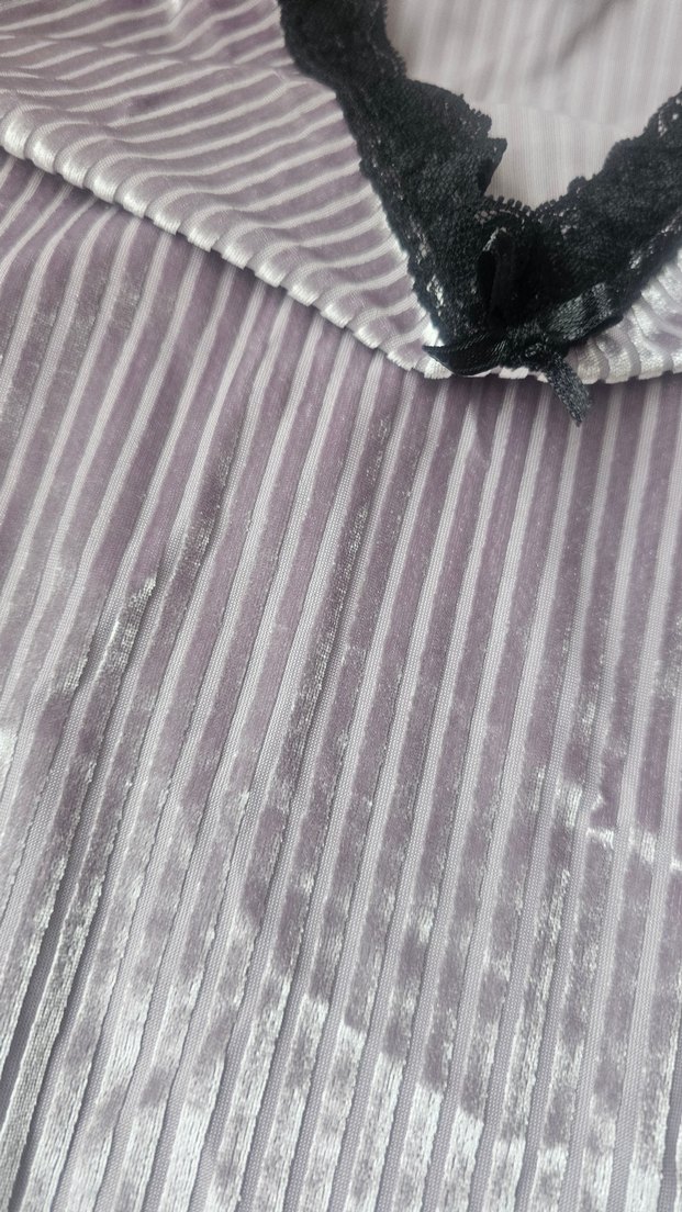 Mor İp Askılı Mini Kadın Pijama Takımı - Görsel 3