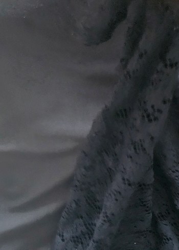 Siyah Dantel Uzun Kollu Midi Elbise - Görsel 6