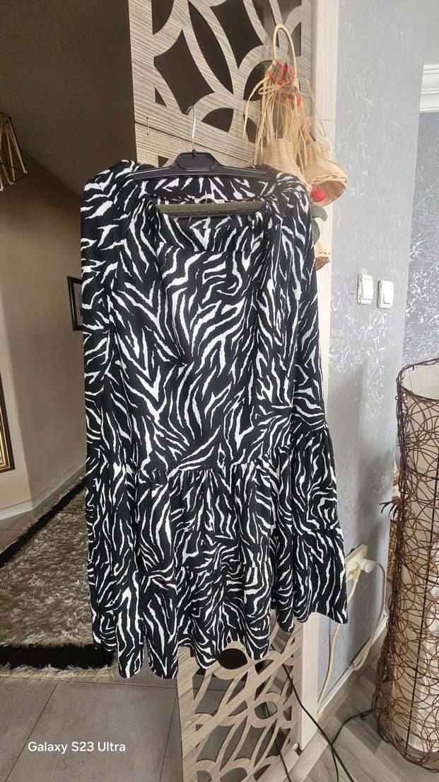 Zebra Desenli Uzun Etek - Görsel 4