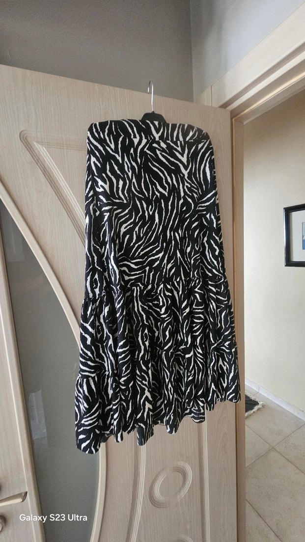 Zebra Desenli Uzun Etek - Görsel 5