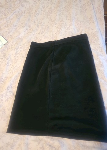 Fermuarlı Siyah Midi Etek - Görsel 5