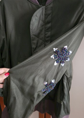 Owersize Pul Nakışlı Tül kumaş - Görsel 3