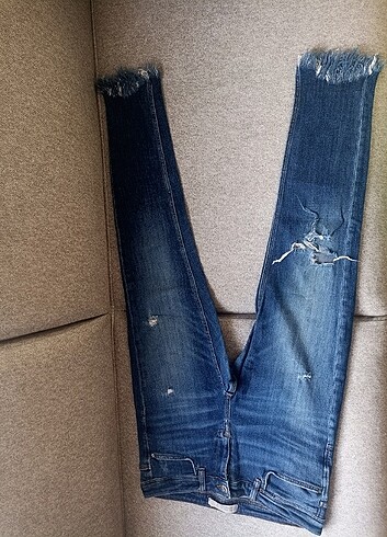38 Beden mavi Renk Zara kot pantolon