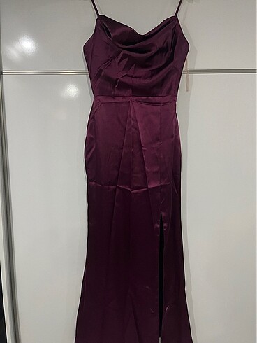 Bordo Abiye Elbise