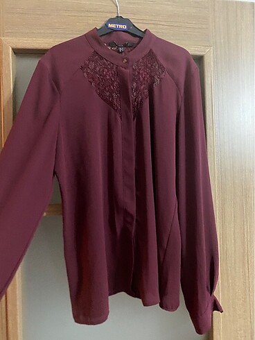 40 Beden bordo Renk BAYAN GÖMLEK