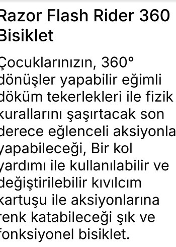 Razor Flash Rider 360 Bisiklet - Görsel 5