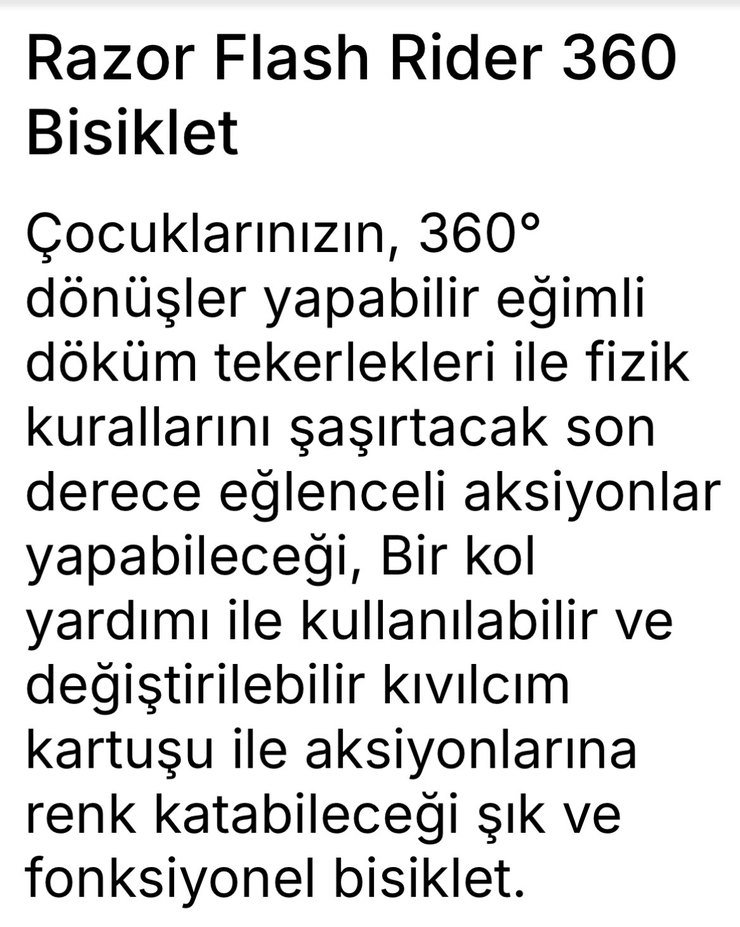 Razor Flash Rider 360 Bisiklet - Görsel 5